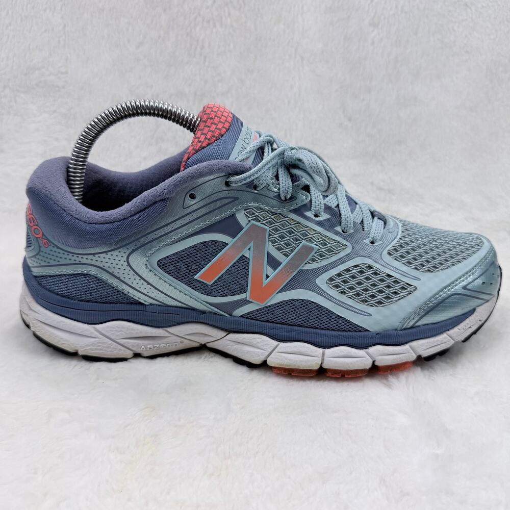 New Balance 860v6 Womens Running Shoes Blue Coral Size 8.5 Wide D W860BP6